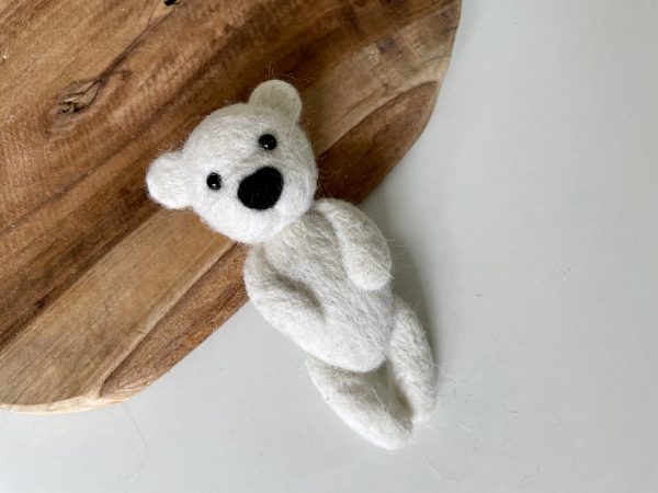 Filcowy Miś Teddy - Złamana Biel