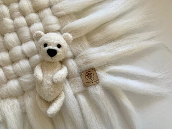 Filcowy Miś Teddy - Złamana Biel - obrazek 3