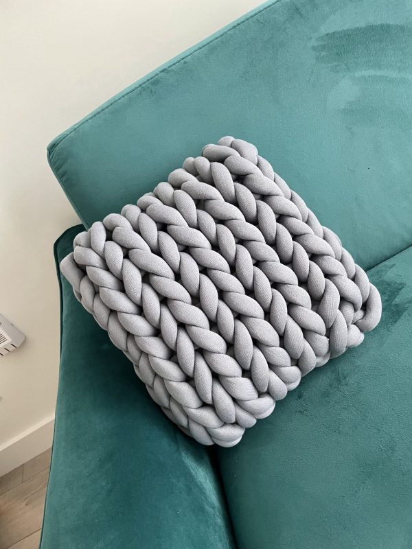 Piankowa Poduszka Marshmallow 40x40 - Popiel