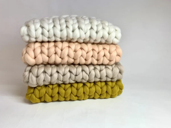 Kocyk Czesankowy Mini 40x40 - Beż - obrazek 2