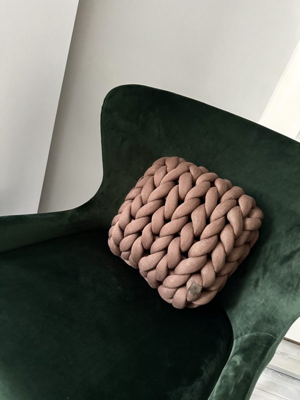 Piankowa Poduszka Marshmallow 30x30 - Jasny Brąz