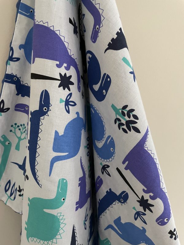 Kocyk Minky Light "Niebieskie Dinozaury" 75x100 Outlet - obrazek 5