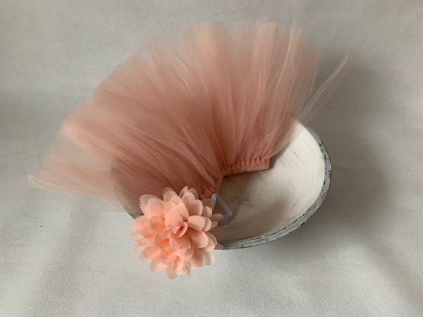 Spódniczka TuTu + Opaska do sesji foto - Brzoskwinia