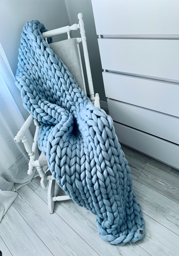 Koc Czesankowy 150x200 - Jasny Jeans