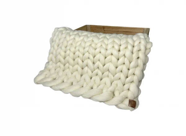 Kocyk Czesankowy Mini 40x40 - Złamana Biel