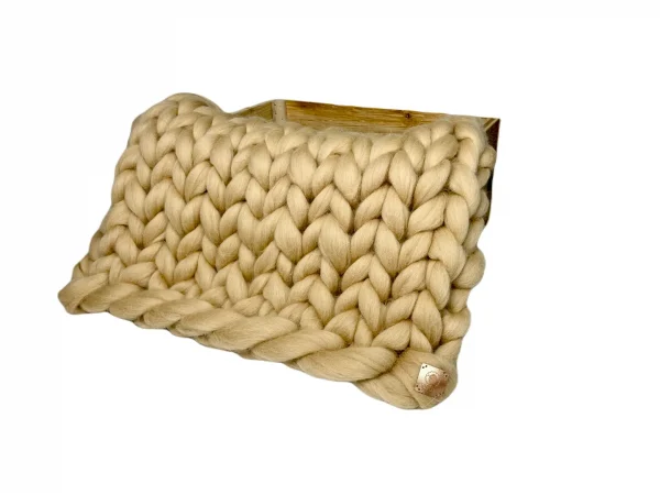 Kocyk Czesankowy Mini 40x40 - Beż