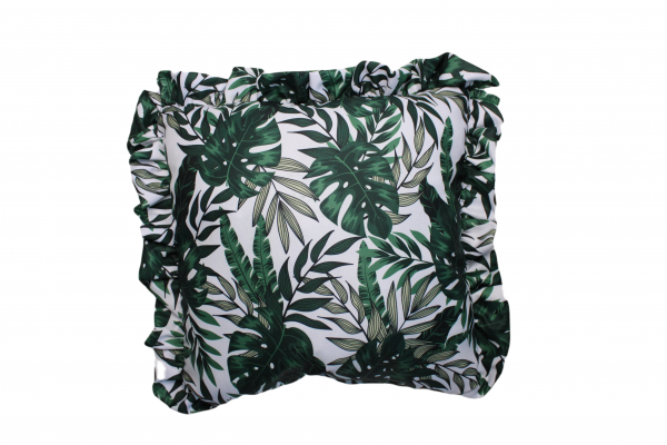 Poduszka Wodoodporna z falbanką - Monstera Premium 40x40