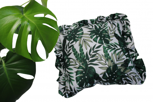 Poduszka Wodoodporna z falbanką - Monstera Premium 40x40 - obrazek 3