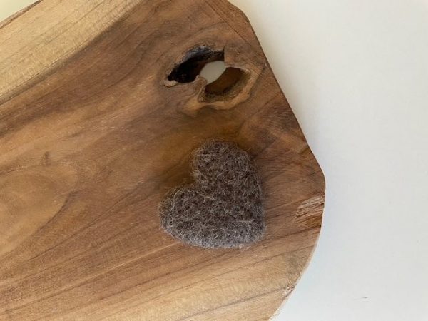 Filcowe Serduszko Love - Melanż Czekoladowy