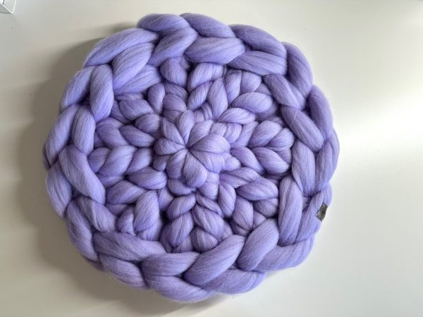 Kocyk Czesankowy Okrągły śr. 40cm - Lawenda
