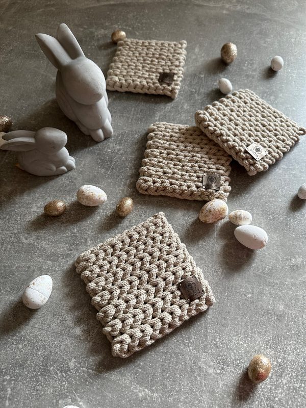Podkładka pod Kubek "Camel" 4szt. Komplet - Jasny Beż - Image 2