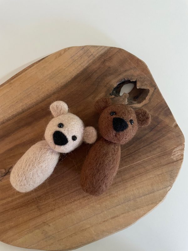 Filcowy Miś Teddy Grzechotka - Jasny Beż - Image 2